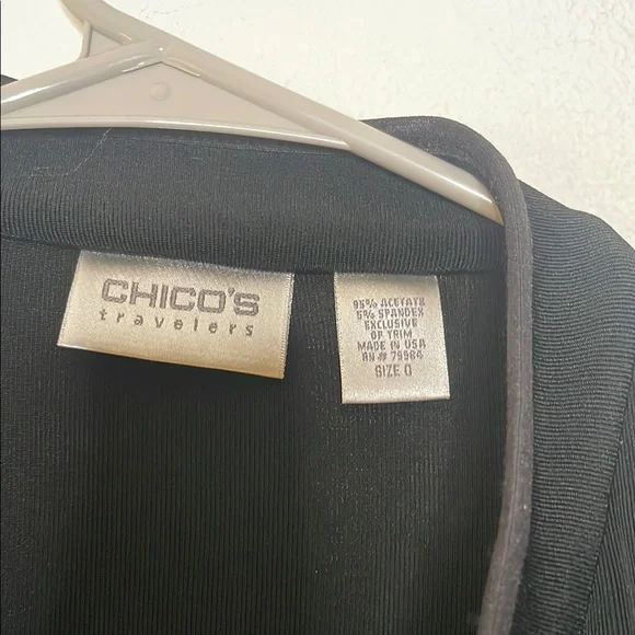 Chico's Black Blazer Shawl Collar Relaxed Fit - Picture 2 of 4